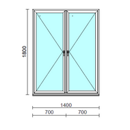 TO Ny-Ny ablak.  140x180 cm (Rendelhető méretek: szélesség 135-144 cm, magasság 175-184 cm.) Deluxe A85 profilból
