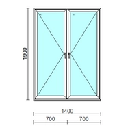 TO Ny-Ny ablak.  140x190 cm (Rendelhető méretek: szélesség 135-144 cm, magasság 185-190 cm.)  New Balance 85 profilból