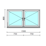 TO Ny-Ny ablak.  150x 80 cm (Rendelhető méretek: szélesség 145-154 cm, magasság 80-84 cm.)  New Balance 85 profilból