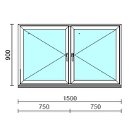TO Ny-Ny ablak.  150x 90 cm (Rendelhető méretek: szélesség 145-154 cm, magasság 85-94 cm.) Deluxe A85 profilból