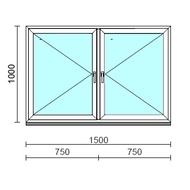 TO Ny-Ny ablak.  150x100 cm (Rendelhető méretek: szélesség 145-154 cm, magasság 95-104 cm.) Deluxe A85 profilból