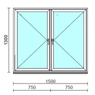 TO Ny-Ny ablak.  150x130 cm (Rendelhető méretek: szélesség 145-154 cm, magasság 125-134 cm.)  New Balance 85 profilból