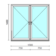 TO Ny-Ny ablak.  150x140 cm (Rendelhető méretek: szélesség 145-154 cm, magasság 135-144 cm.)  New Balance 85 profilból