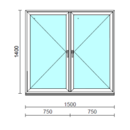 TO Ny-Ny ablak.  150x140 cm (Rendelhető méretek: szélesség 145-154 cm, magasság 135-144 cm.)  New Balance 85 profilból
