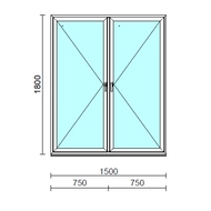 TO Ny-Ny ablak.  150x180 cm (Rendelhető méretek: szélesség 145-154 cm, magasság 175-184 cm.)  New Balance 85 profilból