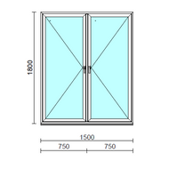 TO Ny-Ny ablak.  150x180 cm (Rendelhető méretek: szélesség 145-154 cm, magasság 175-184 cm.) Deluxe A85 profilból