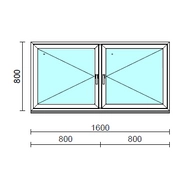TO Ny-Ny ablak.  160x 80 cm (Rendelhető méretek: szélesség 155-164 cm, magasság 80-84 cm.)  New Balance 85 profilból