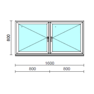 TO Ny-Ny ablak.  160x 80 cm (Rendelhető méretek: szélesség 155-164 cm, magasság 80-84 cm.) Deluxe A85 profilból