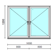TO Ny-Ny ablak.  160x120 cm (Rendelhető méretek: szélesség 155-164 cm, magasság 115-124 cm.) Deluxe A85 profilból