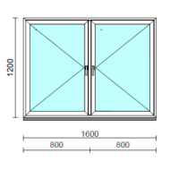 TO Ny-Ny ablak.  160x120 cm (Rendelhető méretek: szélesség 155-164 cm, magasság 115-124 cm.)  New Balance 85 profilból