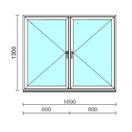 TO Ny-Ny ablak.  160x130 cm (Rendelhető méretek: szélesség 155-164 cm, magasság 125-134 cm.) Deluxe A85 profilból
