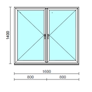 TO Ny-Ny ablak.  160x140 cm (Rendelhető méretek: szélesség 155-164 cm, magasság 135-144 cm.) Deluxe A85 profilból