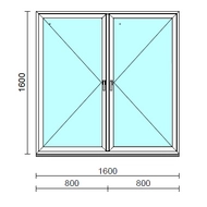 TO Ny-Ny ablak.  160x160 cm (Rendelhető méretek: szélesség 155-164 cm, magasság 155-164 cm.)  New Balance 85 profilból