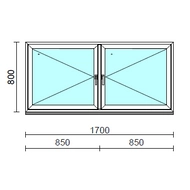TO Ny-Ny ablak.  170x 80 cm (Rendelhető méretek: szélesség 165-174 cm, magasság 80-84 cm.)  New Balance 85 profilból