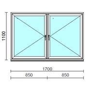 TO Ny-Ny ablak.  170x110 cm (Rendelhető méretek: szélesség 165-174 cm, magasság 105-114 cm.)  New Balance 85 profilból