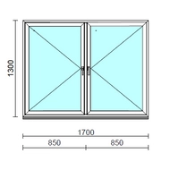 TO Ny-Ny ablak.  170x130 cm (Rendelhető méretek: szélesség 165-174 cm, magasság 125-134 cm.)  New Balance 85 profilból