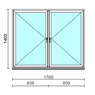 TO Ny-Ny ablak.  170x140 cm (Rendelhető méretek: szélesség 165-174 cm, magasság 135-144 cm.)  New Balance 85 profilból