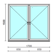 TO Ny-Ny ablak.  170x150 cm (Rendelhető méretek: szélesség 165-174 cm, magasság 145-154 cm.)  New Balance 85 profilból