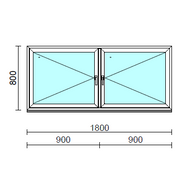 TO Ny-Ny ablak.  180x 80 cm (Rendelhető méretek: szélesség 175-180 cm, magasság 80-84 cm.) Deluxe A85 profilból