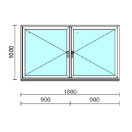 TO Ny-Ny ablak.  180x100 cm (Rendelhető méretek: szélesség 175-180 cm, magasság 95-104 cm.)  New Balance 85 profilból