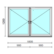 TO Ny-Ny ablak.  180x120 cm (Rendelhető méretek: szélesség 175-180 cm, magasság 115-124 cm.) Deluxe A85 profilból