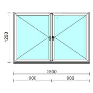 TO Ny-Ny ablak.  180x120 cm (Rendelhető méretek: szélesség 175-180 cm, magasság 115-124 cm.)  New Balance 85 profilból