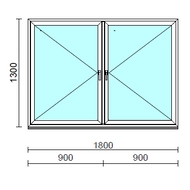 TO Ny-Ny ablak.  180x130 cm (Rendelhető méretek: szélesség 175-180 cm, magasság 125-134 cm.)  New Balance 85 profilból