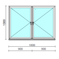 TO Ny-Ny ablak.  180x130 cm (Rendelhető méretek: szélesség 175-180 cm, magasság 125-134 cm.) Deluxe A85 profilból