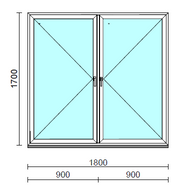 TO Ny-Ny ablak.  180x170 cm (Rendelhető méretek: szélesség 175-180 cm, magasság 165-174 cm.) Deluxe A85 profilból