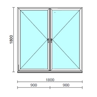 TO Ny-Ny ablak.  180x180 cm (Rendelhető méretek: szélesség 175-180 cm, magasság 175-184 cm.)  New Balance 85 profilból