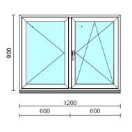 VSZ Ny-Bny ablak.  120x 90 cm (Rendelhető méretek: szélesség 120-124 cm, magasság 90-94 cm.)  New Balance 85 profilból