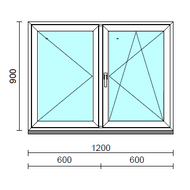 VSZ Ny-Bny ablak.  120x 90 cm (Rendelhető méretek: szélesség 120-124 cm, magasság 90-94 cm.)  New Balance 85 profilból