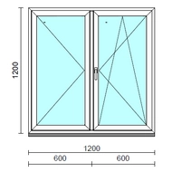 VSZ Ny-Bny ablak.  120x120 cm (Rendelhető méretek: szélesség 120-124 cm, magasság 115-124 cm.) Deluxe A85 profilból