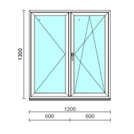 VSZ Ny-Bny ablak.  120x130 cm (Rendelhető méretek: szélesség 120-124 cm, magasság 125-134 cm.)   Green 76 profilból
