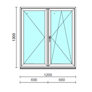 VSZ Ny-Bny ablak.  120x130 cm (Rendelhető méretek: szélesség 120-124 cm, magasság 125-134 cm.)   Green 76 profilból