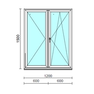 VSZ Ny-Bny ablak.  120x150 cm (Rendelhető méretek: szélesség 120-124 cm, magasság 145-154 cm.) Deluxe A85 profilból