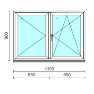 VSZ Ny-Bny ablak.  130x 90 cm (Rendelhető méretek: szélesség 125-134 cm, magasság 90-94 cm.)  New Balance 85 profilból