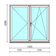 VSZ Ny-Bny ablak.  130x120 cm (Rendelhető méretek: szélesség 125-134 cm, magasság 115-124 cm.) Deluxe A85 profilból