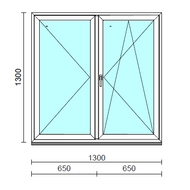VSZ Ny-Bny ablak.  130x130 cm (Rendelhető méretek: szélesség 125-134 cm, magasság 125-134 cm.)  New Balance 85 profilból