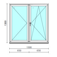 VSZ Ny-Bny ablak.  130x130 cm (Rendelhető méretek: szélesség 125-134 cm, magasság 125-134 cm.)   Green 76 profilból