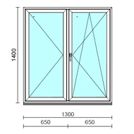VSZ Ny-Bny ablak.  130x140 cm (Rendelhető méretek: szélesség 125-134 cm, magasság 135-144 cm.)  New Balance 85 profilból