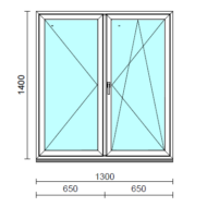 VSZ Ny-Bny ablak.  130x140 cm (Rendelhető méretek: szélesség 125-134 cm, magasság 135-144 cm.)   Green 76 profilból