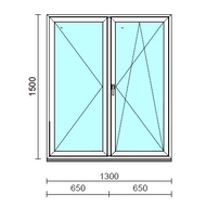 VSZ Ny-Bny ablak.  130x150 cm (Rendelhető méretek: szélesség 125-134 cm, magasság 145-154 cm.) Deluxe A85 profilból