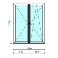 VSZ Ny-Bny ablak.  130x170 cm (Rendelhető méretek: szélesség 125-134 cm, magasság 165-174 cm.)  New Balance 85 profilból
