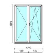 VSZ Ny-Bny ablak.  130x180 cm (Rendelhető méretek: szélesség 125-134 cm, magasság 175-184 cm.)  New Balance 85 profilból