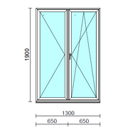 VSZ Ny-Bny ablak.  130x190 cm (Rendelhető méretek: szélesség 125-134 cm, magasság 185-190 cm.) Deluxe A85 profilból
