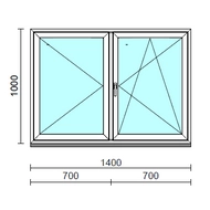 VSZ Ny-Bny ablak.  140x100 cm (Rendelhető méretek: szélesség 135-144 cm, magasság 95-104 cm.)  New Balance 85 profilból