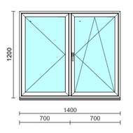 VSZ Ny-Bny ablak.  140x120 cm (Rendelhető méretek: szélesség 135-144 cm, magasság 115-124 cm.) Deluxe A85 profilból