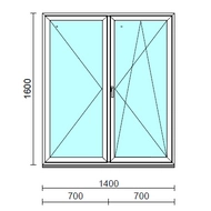 VSZ Ny-Bny ablak.  140x160 cm (Rendelhető méretek: szélesség 135-144 cm, magasság 155-164 cm.)   Green 76 profilból