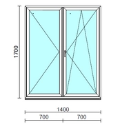 VSZ Ny-Bny ablak.  140x170 cm (Rendelhető méretek: szélesség 135-144 cm, magasság 165-174 cm.)  New Balance 85 profilból